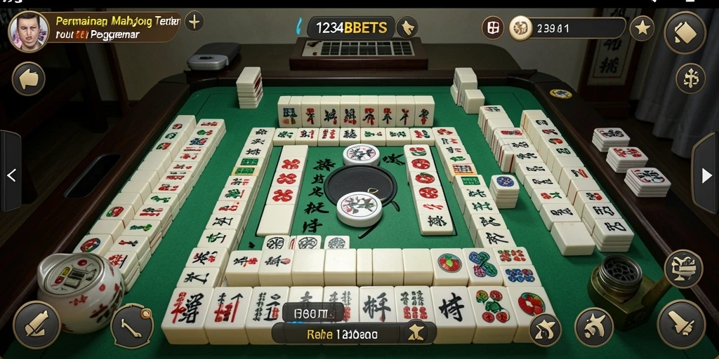 Tampilan gameplay seru di 1234BETS Mahjong.