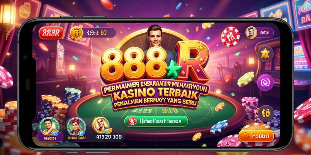 Tangkapan layar tampilan utama <strong>888R</strong> yang menampilkan permainan Kasino yang seru.