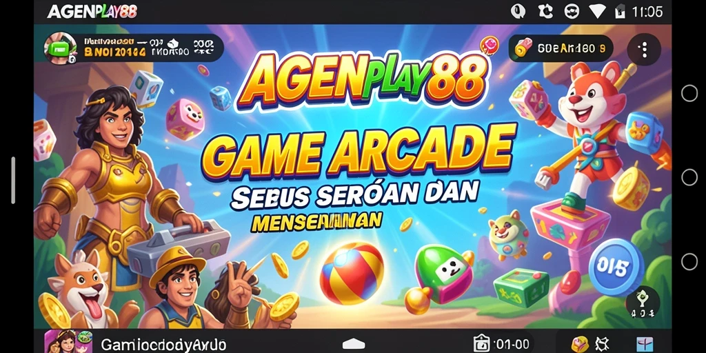 Tampilan gameplay AGENPLAY88 dengan warna-warna cerah dan tantangan menarik.