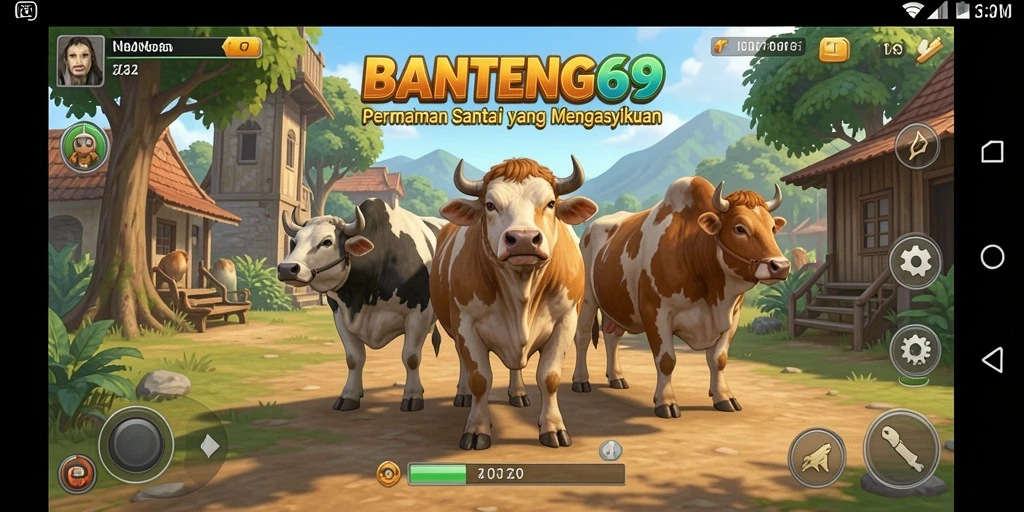 Tangkapan layar menggambarkan gameplay santai BANTENG69 yang menyenangkan.