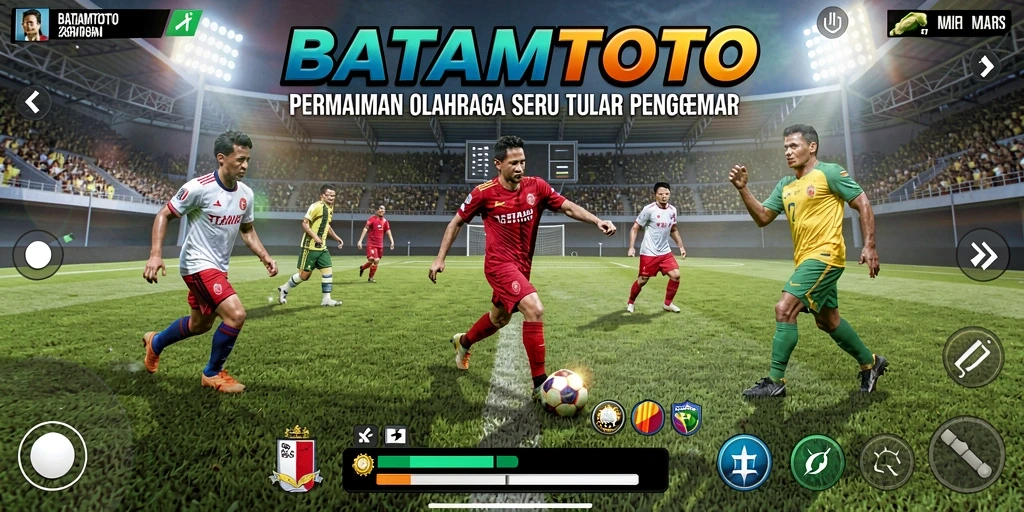 Tangkapan layar permainan BATAMTOTO dengan aksi olahraga yang mendebarkan.