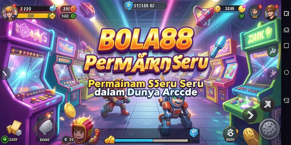 Tangkapan layar permainan BOLA88 menunjukkan aksi seru dalam mode arcade.