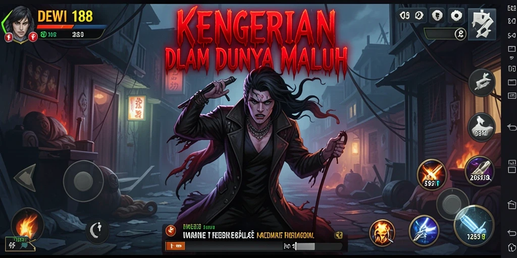 Tangkapan layar gameplay DEWI188 yang menegangkan dan mencekam.