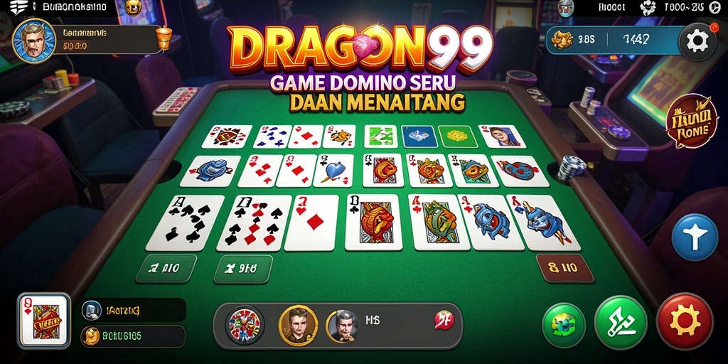 Tampilan screenshot DRAGON99 yang menampilkan aksi seru permainan Domino.