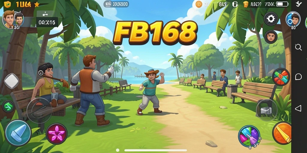 Tampilan gameplay FB168 yang menghibur dan penuh warna.