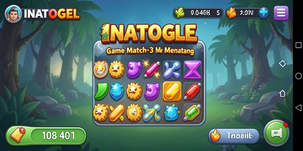 Tangkapan layar menunjukkan gameplay seru dan menantang di INATOGEL.