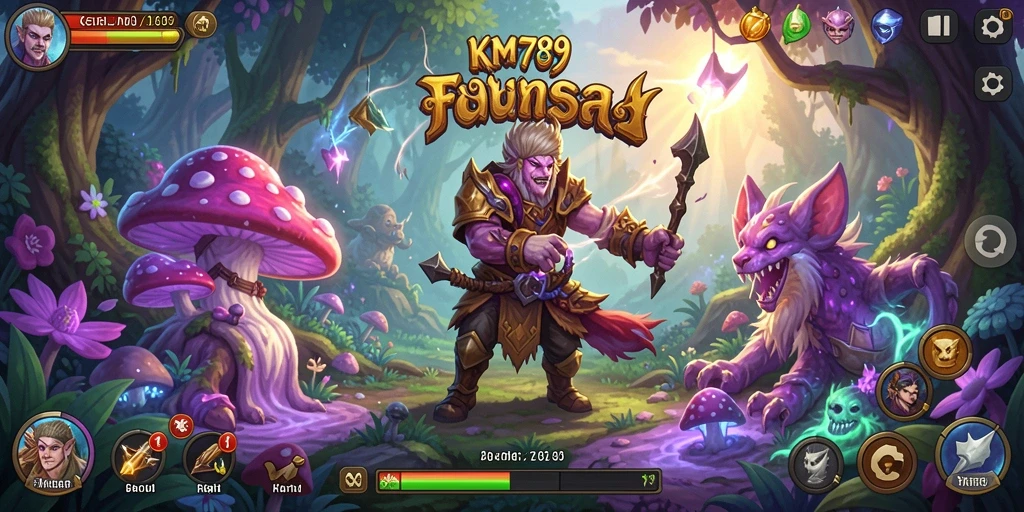 Screenshot menunjukkan karakter menjelajahi dunia fantasi yang menakjubkan.