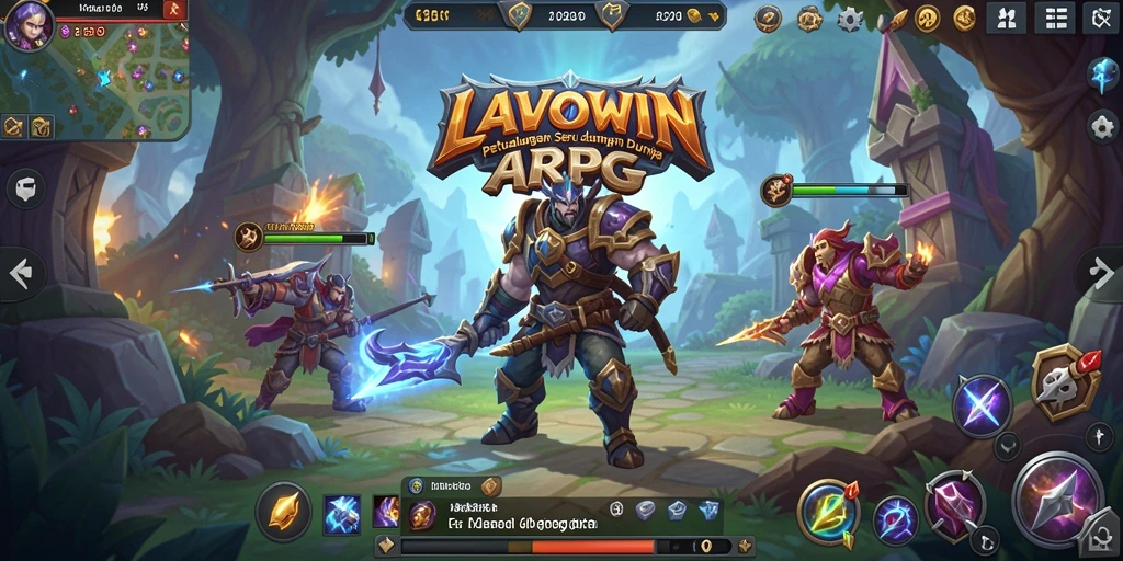 Tampilan gameplay seru di LAVOWIN, pertarungan mendebarkan dengan grafis menakjubkan.