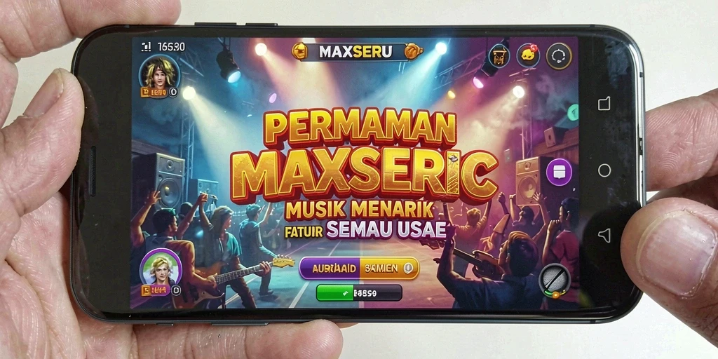 Screenshot gameplay MAXSERU menampilkan keseruan bermain musik.