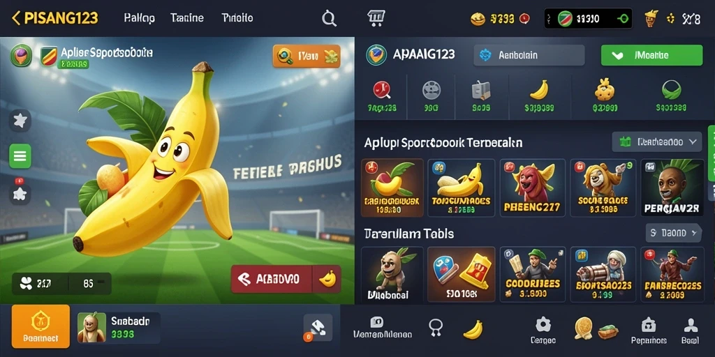 Tampilan utama PISANG123 dengan grafik taruhan olahraga yang menarik.