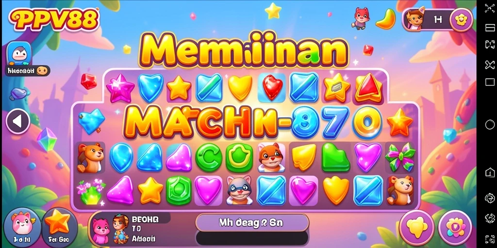 Tampilan permainan Match-3 yang menarik di PPV88.