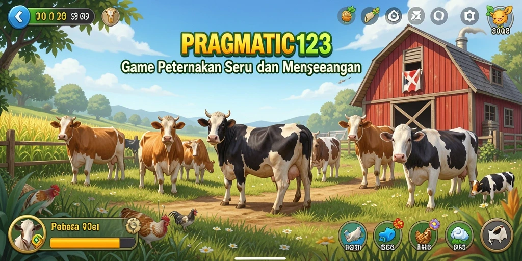 Screenshot gameplay yang menunjukkan aktivitas bertani yang seru.