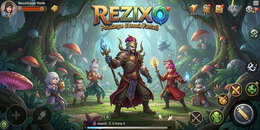 Tangkapan layar menampilkan aksi seru dalam game petualangan REZIXO.