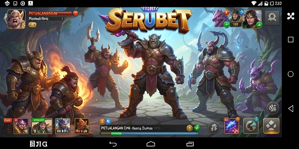 Tampilan gameplay SERUBET yang menarik dan mendebarkan.