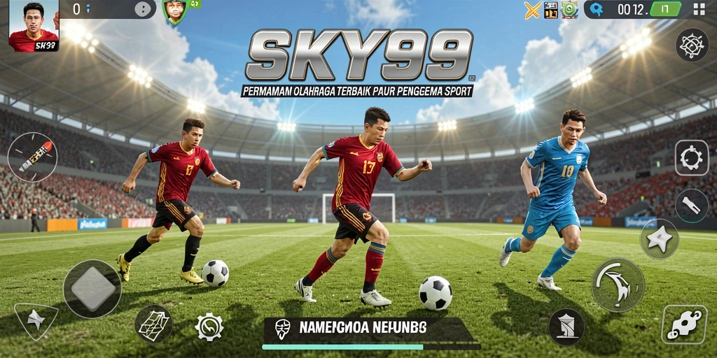 Tampilan gameplay menegangkan di dalam SKY99 dengan berbagai cabang olahraga.