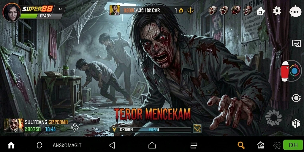 Tampilan menegangkan dari gameplay <strong>SUPER88</strong> yang menghadirkan kengerian di setiap sudut.