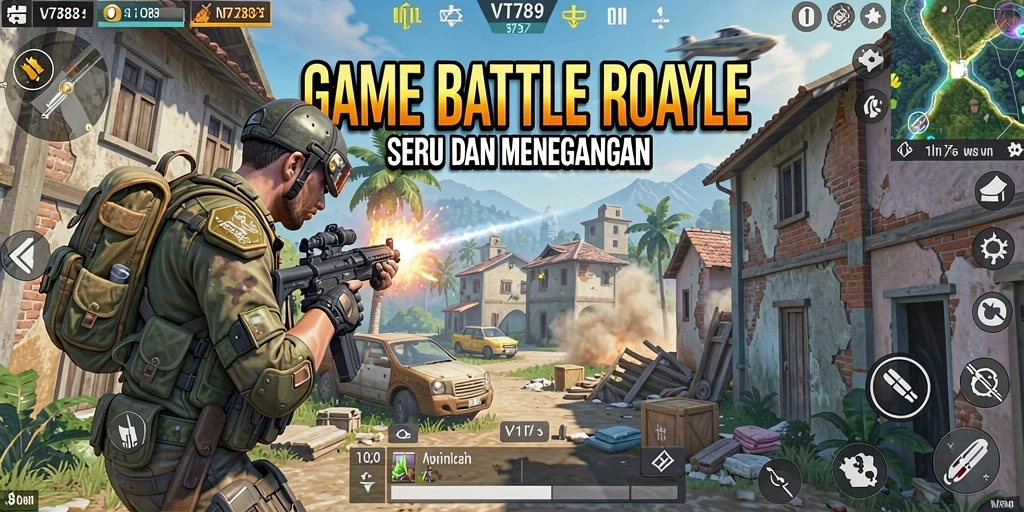 Tangkapan layar gameplay VT789 yang menegangkan dalam pertempuran Battle Royale.