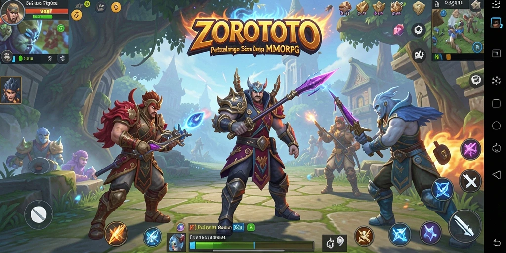 Gameplay seru ZOROTOTO dalam dunia MMORPG yang menakjubkan.